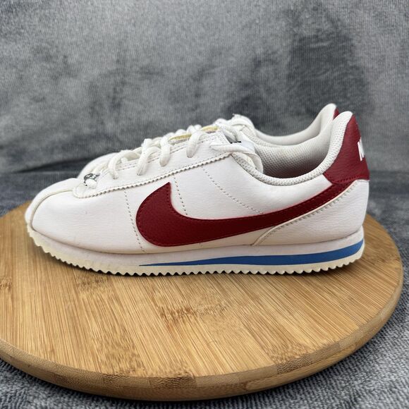 Nike Cortez Shoes Youth Size 6 White Red Classic Low Top Sneakers 904764-103 - Picture 4 of 11